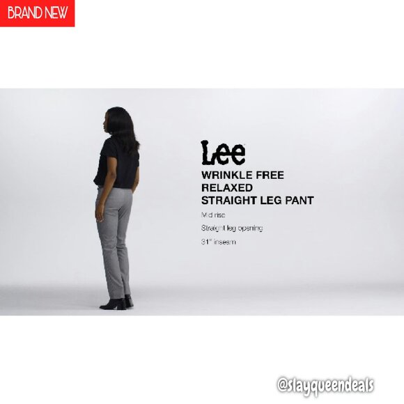 Wrinkle-Free Relaxed Fit Straight Leg Pant, Mid Rise, Stretch Fabric - Picture 5 of 5